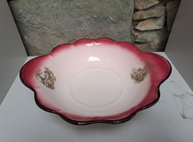 Oval bowl with romantic scene