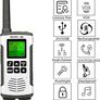 RT45 Walkie Talkie, Rechargeable Walkie Talkie for Adults Long Range, PMR446 16 Channels, With AA Battery LED Torch Walkie Talkies for Family Hiking, Outdoor(Silver, 2Pcs) Image 4