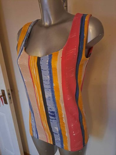 Zara elastic multi colour top size L UK 12/14 EU40/42 Perfect condition Postage included