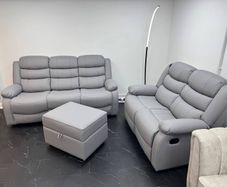 Roma 3+2 Leather Recliner Sofa Set