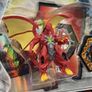 Brand New Bakugan Dragonoid (Red) Collector Action Figure With 2 Trading Cards and Coin Image 3