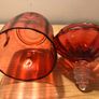 Antique Victorian Hand Blown Cranberry Glass Jar Image 8