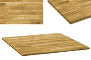 Table Top Solid Oak Wood Square 23 mm 80x80 cm