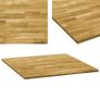 Table Top Solid Oak Wood Square 23 mm 80x80 cm Image 2