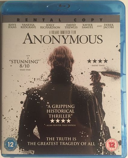Anonymous [2011] Rhys Ifans & Vanessa Redgrave [Blu-eay Movie]