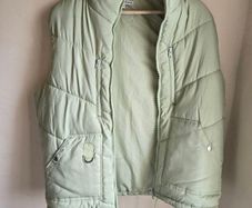 Sage green puffer gilet