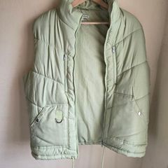 Sage green puffer gilet