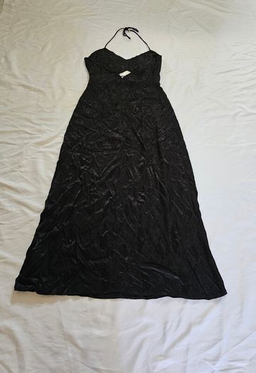 AFRM Revolve Black Snakeprint Cutout Midi Dress RRP 75E