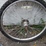 two bicycle wheels Image 6