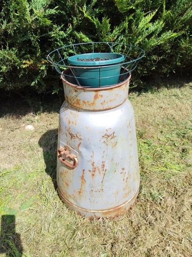 More Unusual Vintage Large Milk Churn Garden Feature  In Gorey