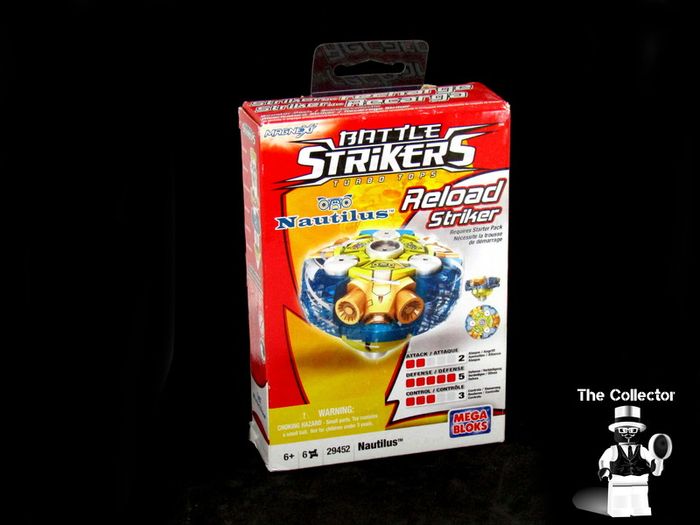 Lot of 4 Mega Bloks Magnext Battle Strikers Turbo Tops Reload Striker Nautilus 29452 Sharkblade 29454 Ninjutsu 29453 Striker Wolfen 29456 All New Sealed