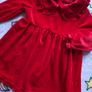 0-3m, With Tags Red Velour Dress with Collar Image 2
