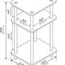 FREE EXPRESS SHIPPING Just 3-Tier Turn-N-Tube End Table, Side Table, Nightstand, Columbia Walnut/Black Image 4