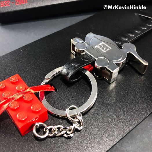 Lego JUBILEE 1932 - 2007 Metal Duck Keychain Super Rare Employee Gift From Lego For Employees Special Keychain Given To Employees In Denmark Commemorating TLG's 75 year Anniversary JUBILEE 1932 - 2007 75th Anniversary Metal Key Chain With Duck An A Leathe