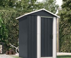 Garden Shed Anthracite 126x97.5x177 cm Galvanised Steel