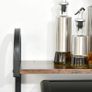 4-Tier Baker's Rack, Microwave Stand with 4 Hooks, Kitchen Storage Unit for Spices, Pots and Pans, Rustic Brown Image 3