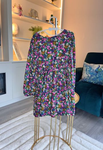 Lefties Girls Floral Faux-Wrap Dress Age 4-5 Years /EU 110cm BNWOT