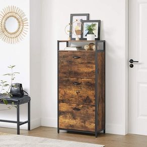 New Vintage Shoe Rack With 3 Sections - FREE P&P