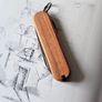 Vintage Victorinox Classic with Custom Wood handle 58mm Swiss Army Knife Keychain tool Image 5