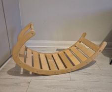 Wooden rocker and climber baby toy