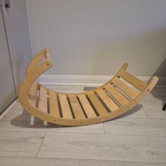 Wooden rocker and climber baby toy
