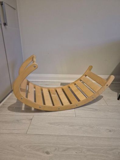 Wooden rocker and climber baby toy