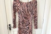 L.K Bennett Animal Print Pink Dress UK10