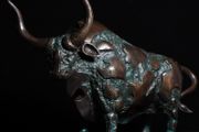 Brutalist Bull (26cm) - Patinated Bronze