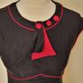 Vintage black and red cocktail dress Image 2