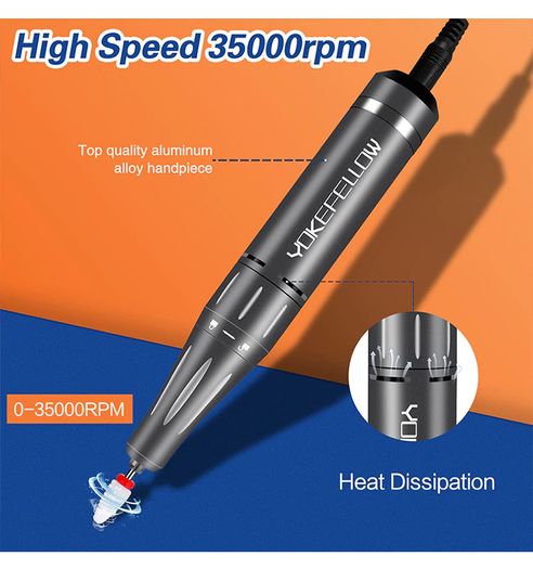 Portable Electric Nail Drill Manicure Machine For Acrylic Gel Polish Nails Sander Rechargeable Nail Art Salon Equipment