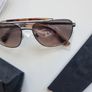 Police Unisex Sunglasses, Shiny / Sandblasted Gold Matte Parts SPLD43 Image 9