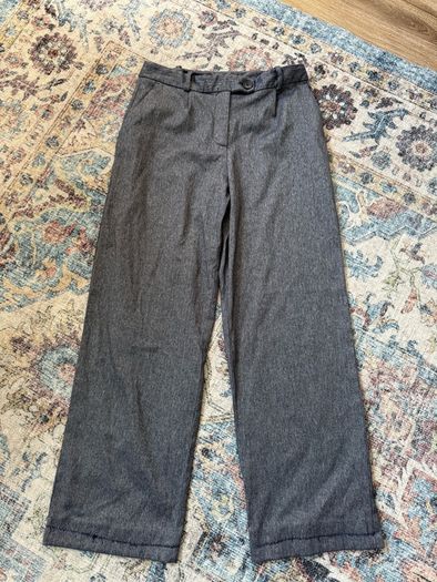 Zara Grey Herringbone Waistcoat & Wide Leg Trousers Co-ord Set