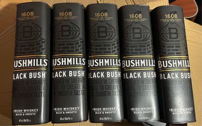 Bushmills Black Bush Irish whiskey tube  Jack Daniels whiskey box tube tin
