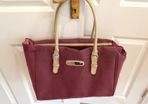 Burgundy Antler bag large