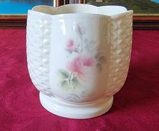 Vintage Donegal Parian China Rose Planter / Pot Made In Ireland