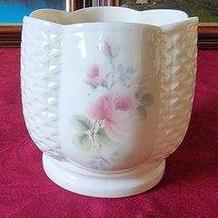 Vintage Donegal Parian China Rose Planter / Pot Made In Ireland