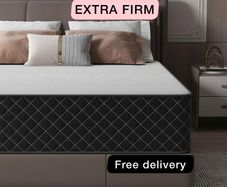 Extra Firm Double Mattress, 25cm Deep Hybrid Mattress Double with Foam and Individually Pocket Springs