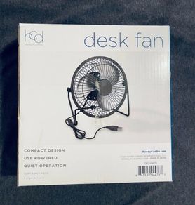 Black Small USB Desk Fan