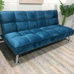 Blue velvet Folding 3Seater Sofa Free delivery