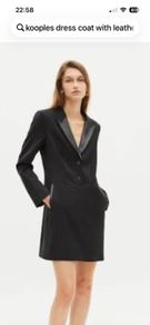 Kooples dress  coat with leather  UK 10 . Like a new