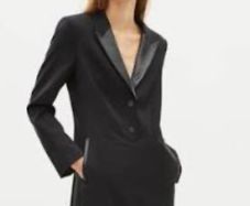 Kooples dress  coat with leather  UK 10 . Like a new