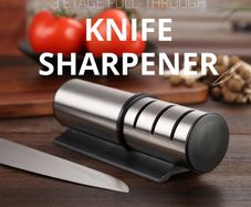 Kitchen Knife Sharpener 3 Stage Pull-Through Design with Anti-Slip Pads