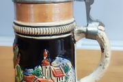 German Beer Stein Pewter Lid Vintage Made in Germany