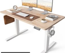 Electric Standing Desk Height Adjustable For Gaming and Computer, 120 x 60cm Sit Stand
