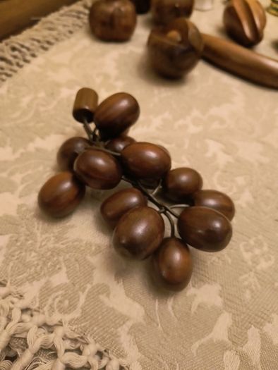 Carved Wooden Fruit.