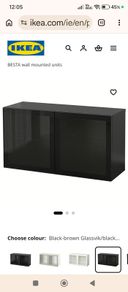 cabinet with 2 clear glass doors