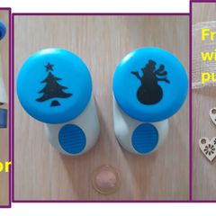 Two Xcut punches - Snowman & Christmas Tree - card making, crafting, scrapbooking