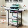Heat Press Table 3Tier Movable Heat Press Stand Foldable with Wheels Brown Image 9