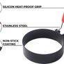 Premium Egg Ring Set with Brush. Perfect for Frying & Shaping Eggs Image 2
