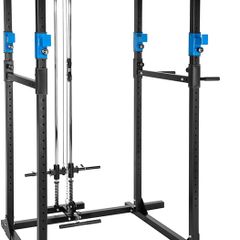 _Power Station Fitness Station Power Rack Power Cage | Pull Up Double Bar | Robust Frame Made of Steel Tube Models